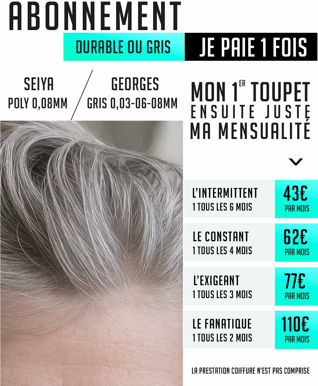 Abonnez-vous aux prothèses capillaires Seiya ou Georges pour une confiance renouvelée 10 Abonnez-vous aux prothèses capillaires Seiya ou Georges pour une confiance renouvelée specifique toupet abonnement complement capillaire