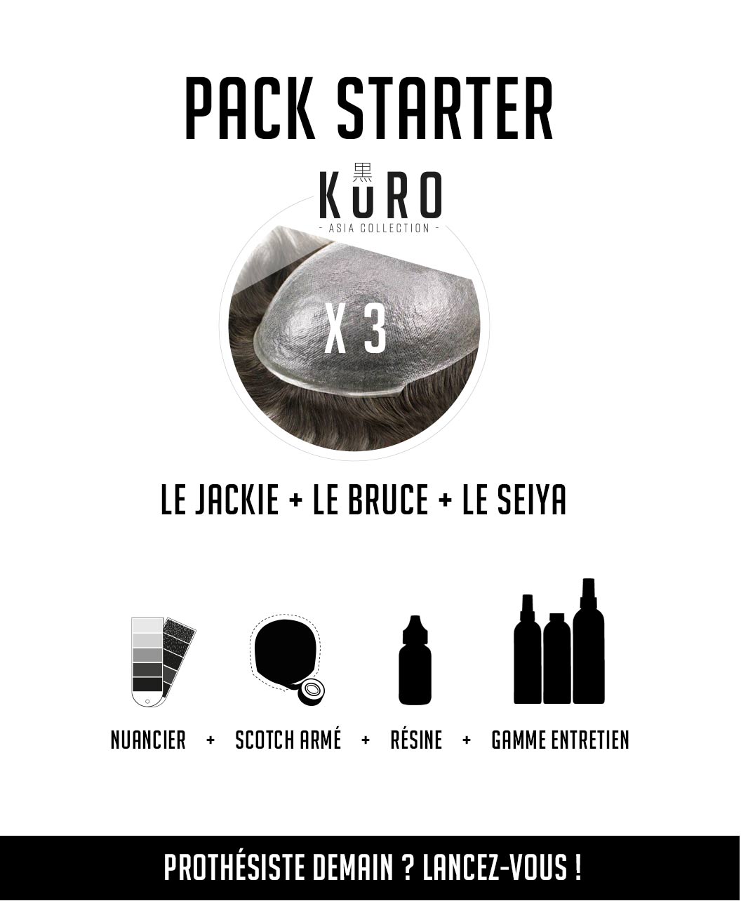 PACK STARTER PROTHESISTE - LE TOUPET 3 Formation prothésiste capillaire