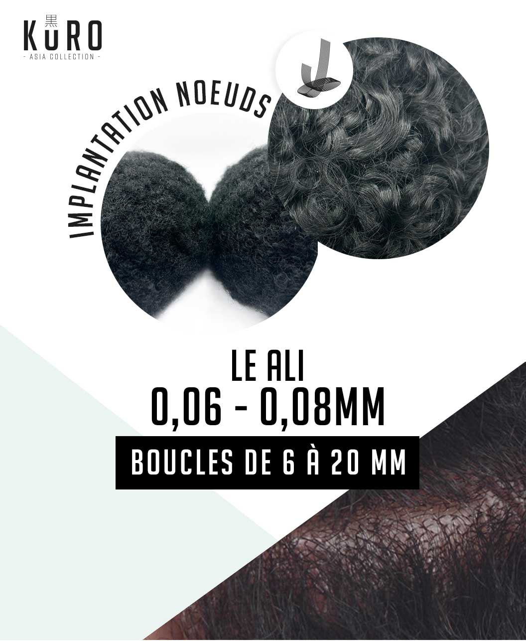 Ali Spécial boucle Complément capillaire 5 prothese capillaire afro curl Ali