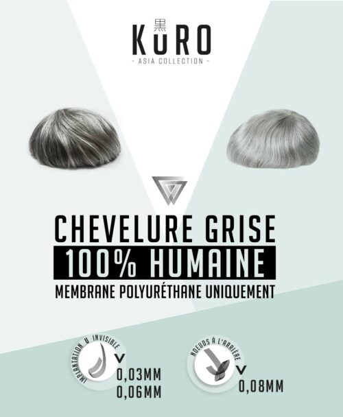 Gris Humain Complément capillaire Poly 4 complément capillaire gris humain
